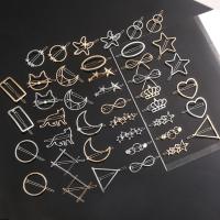 2023 New Fashion Hair Clip Woman Geometric Triangle Moon Metal Hairpins Bangs Clip Crown Star Hairgrip Headwear Accessories