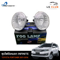 ไฟตัดหมอก ไฟสปอร์ตไลท์ ฟอร์จูนเนอร์ TOYOTA FORTUNER 2011-2014 ยี่ห้อ INFINITE ชุดไฟตัดหมอก พร้อมอุปกรณ์ครบชุด LG CLUB