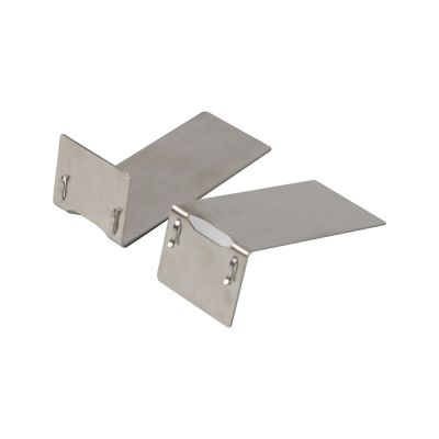 L Shape Shelf Top Stainless Steel Label Sign Price Tag Food Name Card Info Clip Display Stand Talker Rack Artificial Flowers  Plants