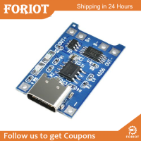 Foriot  5V 1A ไมโคร USB 18650 Type-C บอร์ดชาร์จแบตเตอรี่ลิเธียม + โมดูลชาร์จป้องกันฟังก์ชั่นคู่/ทำงานคู่ TP4056 18650