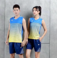 เสื้อผ้าเทนนิส Yonex ใหม่ของเกาหลีใต้แห้งเร็วกีฬาวิ่งสะดวกสบายซึมซับเหงื่อแขนกุดระบายอากาศได้ดีชุดกีฬา