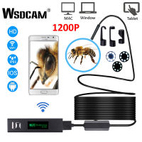 Wsdcam WIFI กล้อง Endoscope HD 1200จุดมินิกันน้ำฮาร์ดลวดไร้สาย8มิลลิเมตร8 LED Borescope กล้องสำหรับ Android พีซี IOS Endoscope