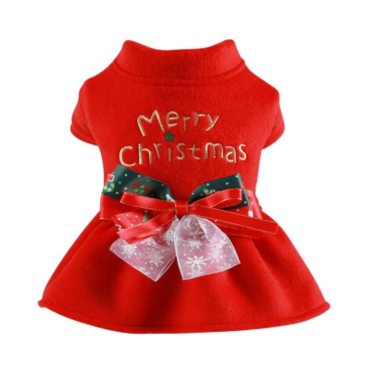 winter-merry-christmas-pet-dress-durable-warm-skirt-for-small-dog-new-fashion-puppy-clothes-family-holiday-party-pet-supplies-dresses