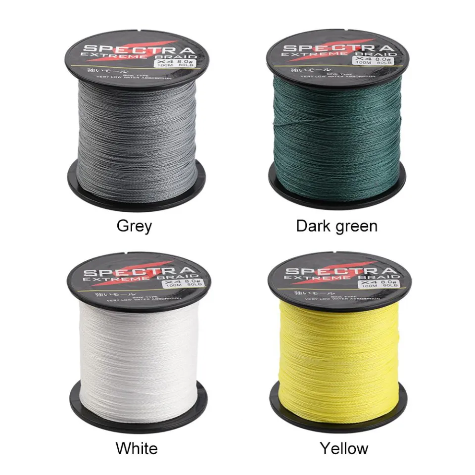 P-CUTE 6-80LB Strong PE Braided Rope Cord Sea Fishing Line 4 Strands Tackle Wire  Multifilament Thread