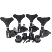 KR-1:24 Ratio Electric Bass Guitar Machine Heads Tuners Guitar Tuning Key Pegs Open Gear DJ342 Black