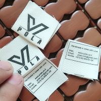 Cotton clothing Main Labels 1000pcs   3 * 5.7 cm Custom cloth label loop fold Washing Tags Labels