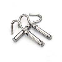 ۩℗◐ 1Pcs M6 M8 M10 M12 Expansion Screws Hooks 304 Stainless Steel Eye Bolt Open Anchor Hook for Basket Ceiling Fan Hanging