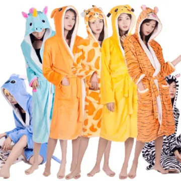 Demon Slayer Kamado Nezuko Flannel Bathrobe Sleepwear Anime Cosplay Warm  Pattern Plush Robe Men Women Pajamas - AliExpress