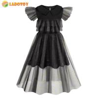 Wednesday Family Costume Fancy Dress Breathable Cosplay Dress Multisizes Wednesday Family Cosplay Coswear Black Gift for Kids