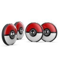 เคสแข็งคริสตัลใสสำหรับ Poke Go PLUS พร้อมแผ่นซิลิโคนแสดงออกน่ารัก4แผ่น