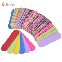 50/100 Pcs Colorful Wood Nail File Mini 240 Sandpaper Wood Stick Files Buffer Emery Board For UV Gel Polisher Tools Manicure