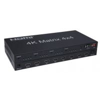 4K HDMI MATRIX 4X4 รุ่น SM44H   HDMI Matrix Switch 4x4 รองรับความละเอียด EDID สูงสุด 4Kx2K.