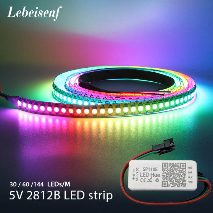 RGB WS2812B WS2812 Led Strip Light SP110E บลูทูธ Led USB DC Connector