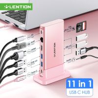 Lention USB C HUB 4K HDMI 60Hz PD VGA USB USB 3.0 2.0แท่นวางมือถือ Typec สำหรับแมคบุ๊กโปรแอร์ M2แยก M1/Sur Dock