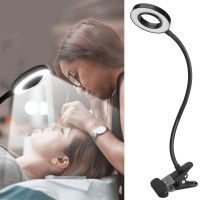 Clip-on Desk Lamp for Tattoo Nail Art Beauty Makeup Lamp for Eyelash Extensions LED Bendable Flexible USB Charge Lighting Lamp