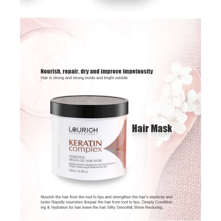 Lourich keratin complex hydrating hair mask 500ml Lazada PH