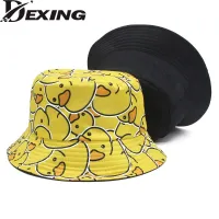 }:“{》2022 Topi Bucket สีดำสีเหลืองย้อนกลับได้สำหรับผู้ชายผู้หญิงหมวกบังแดดบ๊อบเศร้าเด็กชายปานามาพับหมวกชาวประมงกลางแจ้ง