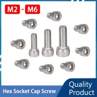 M2 M3 M4 M5 M6 Hex Socket Cap sekrup kepala 304 baja tahan karat baut Allen berulir sekrup segi enam pengerjaan logam 6mm-40mm DIN912