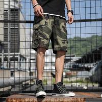 Summer Mens Cotton Shorts Multi-Pocket Camo Cargo Shorts Fashion Beach Pants Trend Loose High-Quality Large Size Sports Shorts