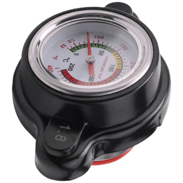 High Pressure Radiator Cap with Temperature Gauge, 1.8 Bar Radiator Cap 25.6Psi for Honda