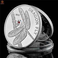 Queen Elizabeth II Insect Dragonfly Silver Animal World Souvenir Coins And Euro Collection Gifts