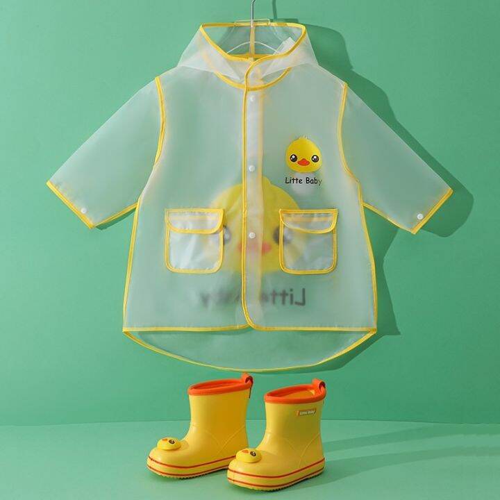 Little girl in duck on sale raincoat