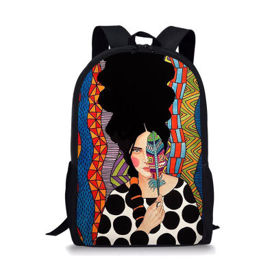 New Large Schoolbag Student School Backpack African Girl Printing Waterproof Primary School Book Bag For Teenagers Girls