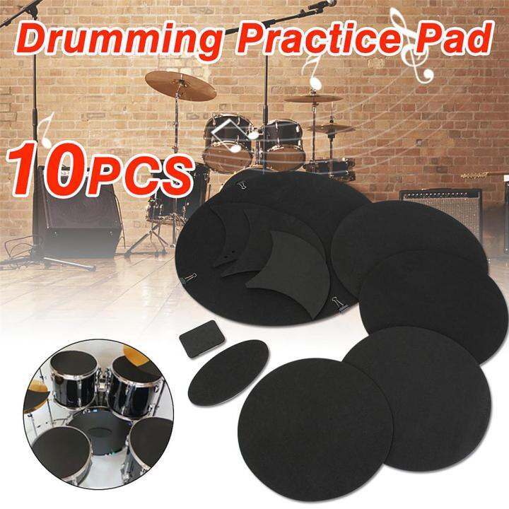 10 Pcs Rubber Foam Bass Snare Drum Sound Off Quiet Mute Silencer