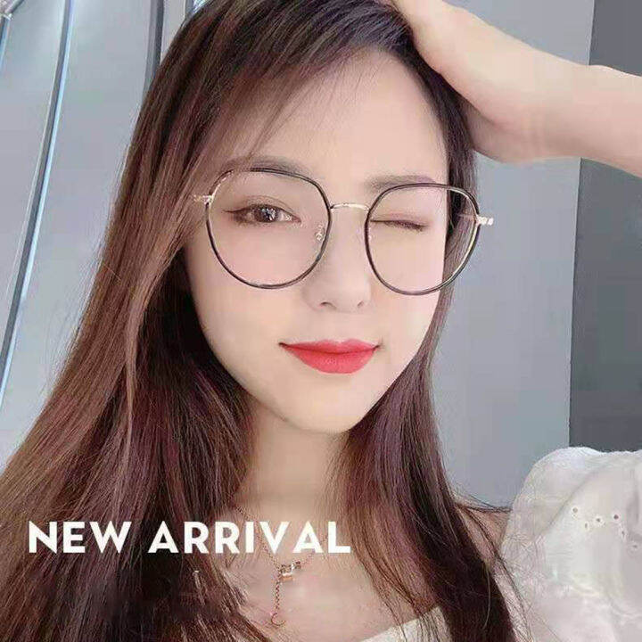 Big Frame Glasses Full Frame Glasses Myopia Frames Blue Ray Blocking Glasses  Men Women Glasses Metal Glasses | Lazada.Vn