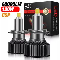 60000LM H7 Powerful Led Mini Car Headlight H3 H8 H11 H1 Led Bulbs HB3 9005 HB4 9006 Hir2 9012 CSP 3D 360 Auto Lamp 12V 6000K Bulbs  LEDs  HIDs