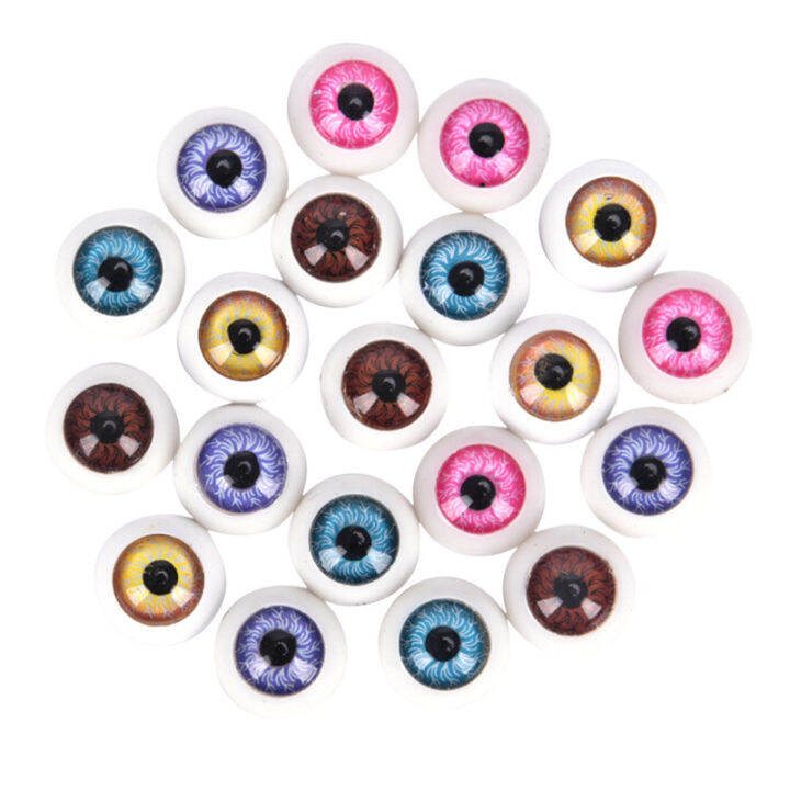 [The Tamia] 5 Pair Plastic Half Round For Halloween Mask Doll Eyes Fake