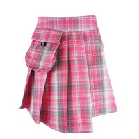 【CW】 Skirt Pleated Skirts Womens  Pink Tennis Goth Y2k Korean Faldas School Uniform