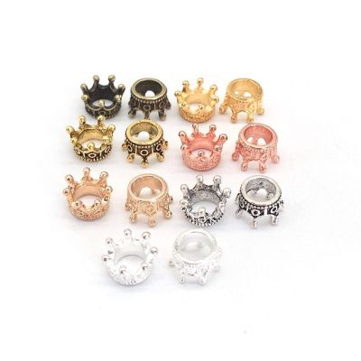10/20pcs Alloy Loose Spacer Beads Gold Silver Crown Beads For Jewelry Making DIY Bracelet Handmade Craft Accessories 7x10mm DIY accessories and others