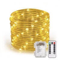 LED Rope Lights Battery Operated Waterproof String Lights with Remote Timer Firefly Lights Dimmable Fairy Lights