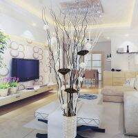 [COD] shipping dry branch flower living room decoration simulation silk landing porch partition dragon rattan ball set