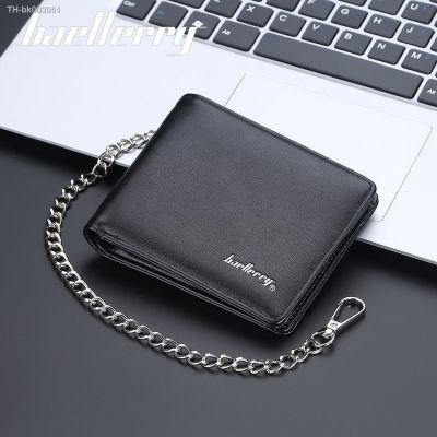 ✇✢ Baellerry new mens short wallet simple multi card wallet chain anti-theft wallet wholesale