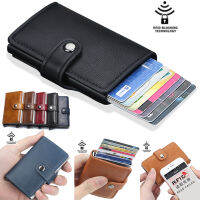 Men RFID Wallet กระเป๋าสตางค์ ผู้ชาย กระเป๋าเงิน กระเป๋าตัง บาง ทรงยาว กระเป๋าสตางค์ผู้ชายใบยาวสุดหรู กระเป๋าสมาร์ท Money Bag Mini Purse Male Vintage Short Wallet