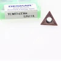 10PCS DESKAR TCMT16T304 TCMT16T308 LF6118 เครื่องกลึงคาร์ไบด์แทรกเครื่องมือกลึงใบมีดโลหะผสมแข็งสําหรับการแปรรูปสแตนเลส