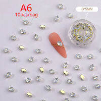 sunkepo6392 10pcs 3D ตกแต่งเล็บโลหะ MINI zircon เล็บอุปกรณ์เสริมเล็บ dril