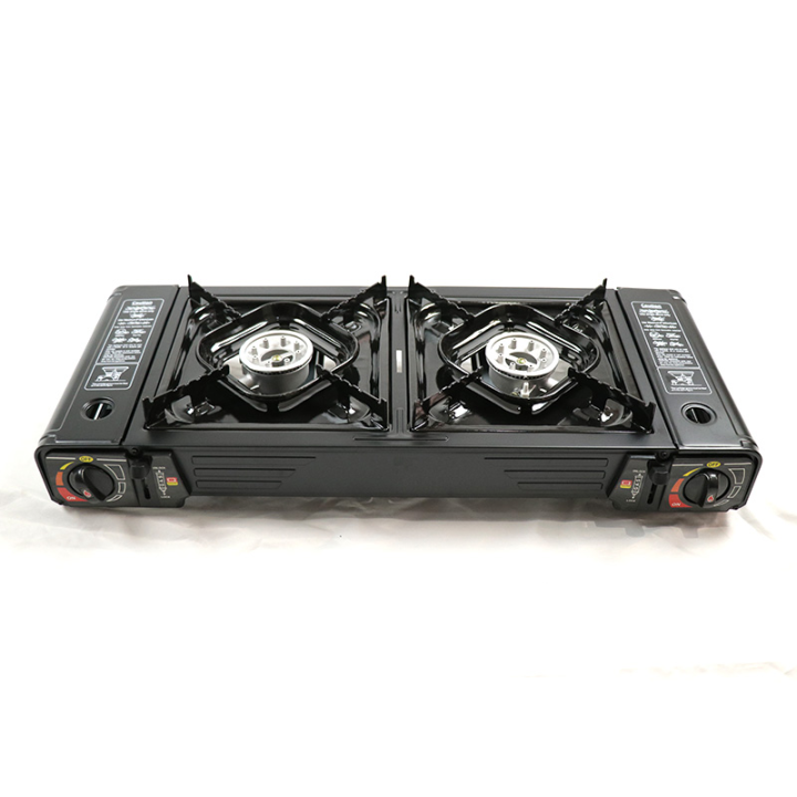Camping Portable HighQuality Safety Butane Double Burner Gas Stove