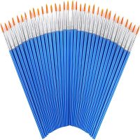 60pcs Small Round Tip Painting Brushes Set for Miniature Deatali Painting Oil Acrylic Watercolor Paint Brushes Nylon Hair Art Drawing Painting Supplie