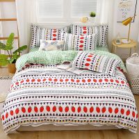 Bohemian Bedding Set Duvet Cover Pillowcase 3pcs 220x240 strawberry pattern Quilt Cover Single Double Queen King Bed Sets