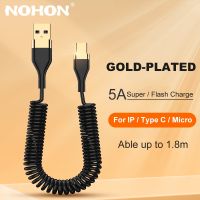 NOHON สายชาร์จเร็ว Type C 5A,สายชาร์จไมโคร USB สำหรับ Xiaomi Huawei Samsung