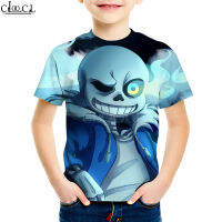 CLOOCL Game Undertale Sans 3D พิมพ์เสื้อยืดเด็กการ์ตูน