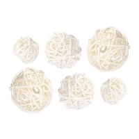 Rattan Ball Balls Fillers Wicker Orbs Vase Decorative Centerpiece Bowl Decoration Natural Wedding Twig 4Th July Grapevine Table