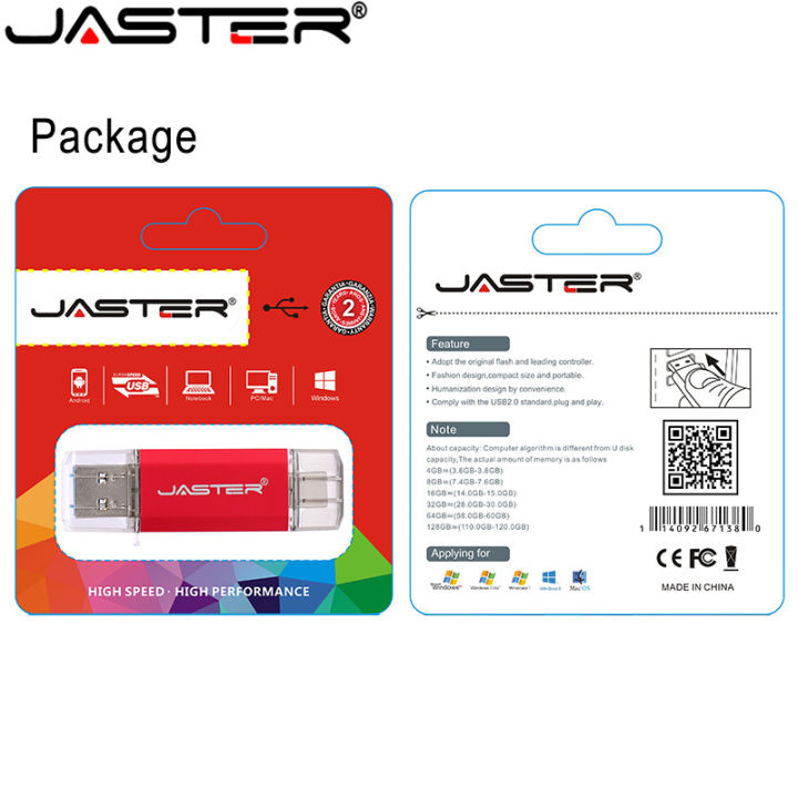 hot-jaster-type-c-สมาร์ทโฟน-usb-แฟลชไดรฟ์ปากกาโลหะสีทองความเร็วสูง-memory-stick-business-u-disk-16gb-32gb-64gb-128gb