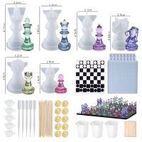 3D International Chess Silicone Mold For DIY Epoxy Resin Drop Glue Mold Casting Drop Glue Tools Handmade Table Ornaments Crafts