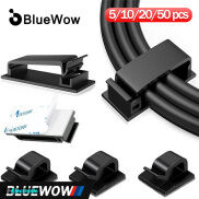 BlueWow Tự-Cáp Dính Tổ Chức Neo Bằng Dây Thép Kẹp Cáp Clip Kẹp Giữ Quản Lý