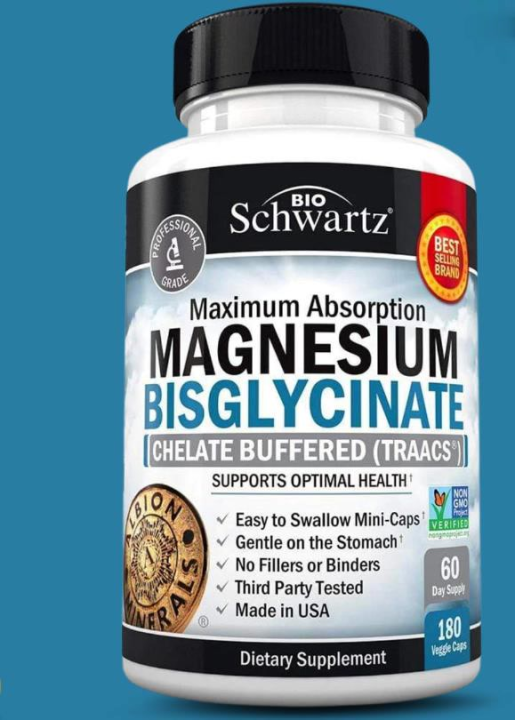 BioSchwartz Magnesium Bisglycinate 100 Chelate NoLaxative Effect