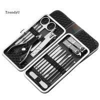 TDU18PcsSet Stainless Steel Nail Art Manicure Tool Clipper s Tweezer Cutter